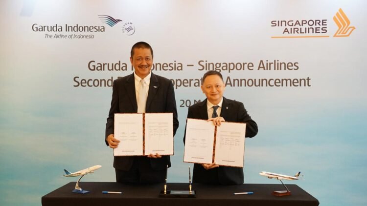 Garuda Indonesia and Singapore Airways support industrial partnership