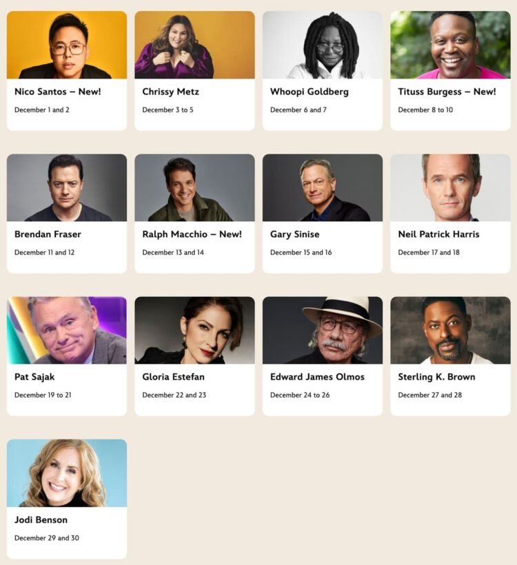 Complete Listing of 2024 Candlelight Processional Famous person Narrators & Eating Bundle Main points