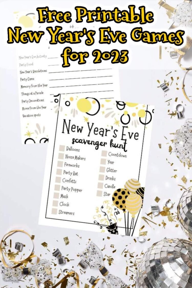 Printable New 12 months’s Eve Video games