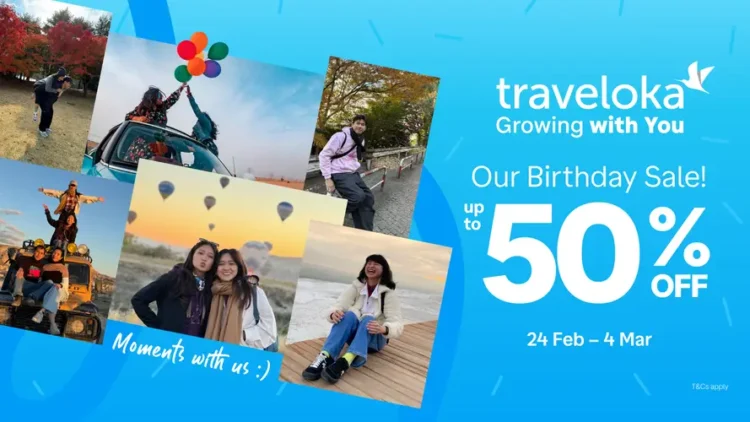 Traveloka’s Birthday Sale provides as much as 50% off