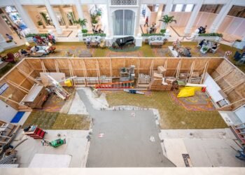 Birdcage Bar Takes Form as Extra Building Partitions Move Up in Grand Floridian