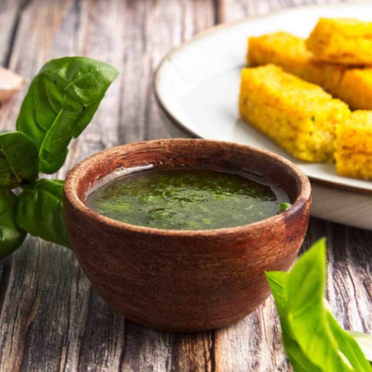 Basil Olive Oil Dipping Sauce