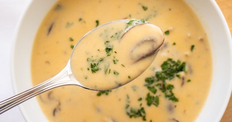 Julia Kid’s Cream of Mushroom Soup