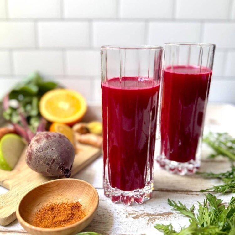 Upward push and Shine Fruit and Vegetable Juice Recipe